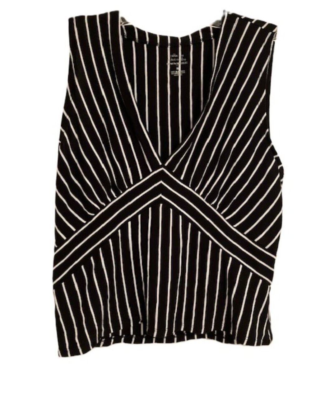 Banana Republic Factory Malibu Tee Black and White Striped Tank Top Size Medium